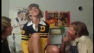 Marilyn Chambers As A Cheerleader Takes On 2 Guys 